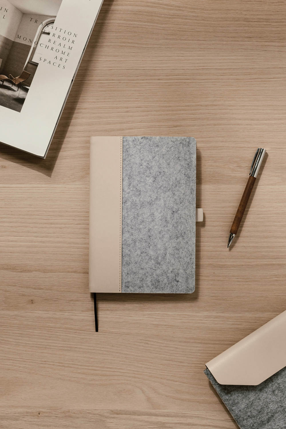 Блокнот VINGA Albon из переработанных фетра и бумаги GRS, А5-8