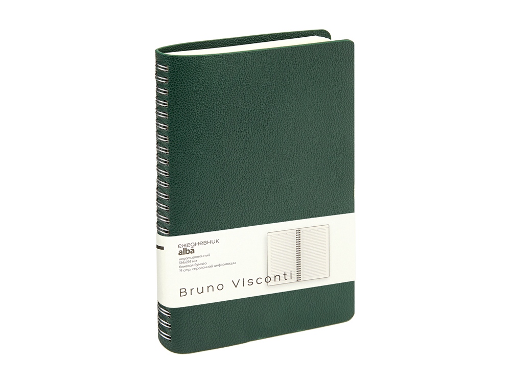 Ежедневник недатированный А5 Alba, зеленый-0