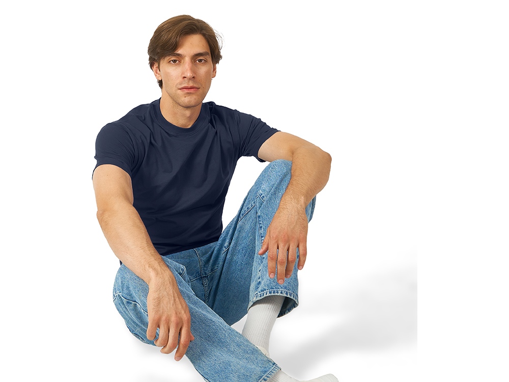 Футболка HD Fit короткий рукав с эластаном, мужская, тёмно-синий-1