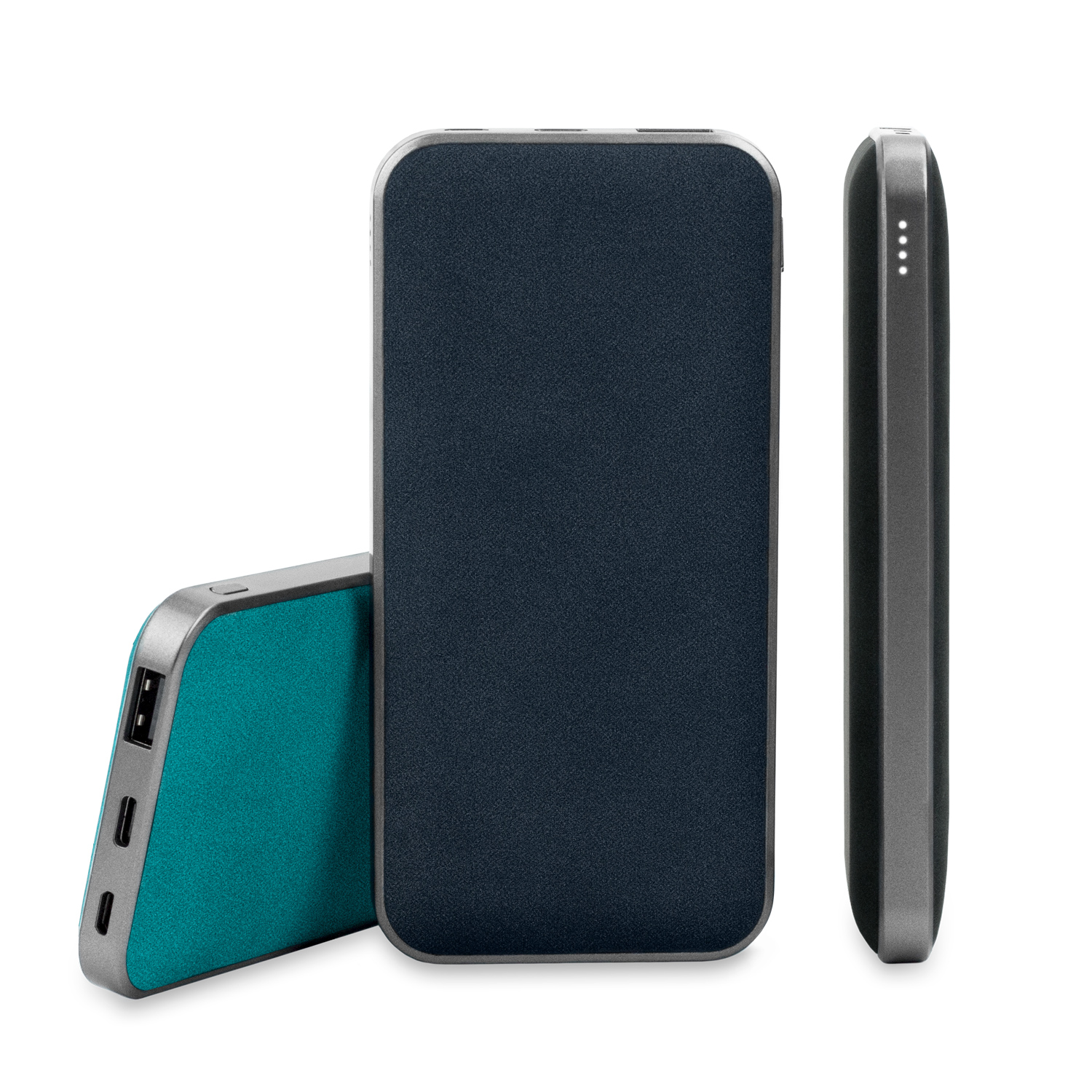 Внешний аккумулятор In Velour 10000 mAh, бирюзовый-5