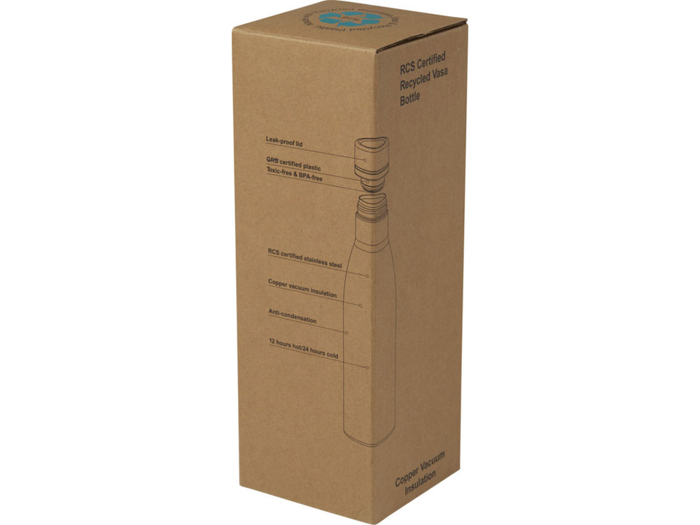 Бутылка с вакуумной изоляцией Vasa объемом 500 мл, титан-5