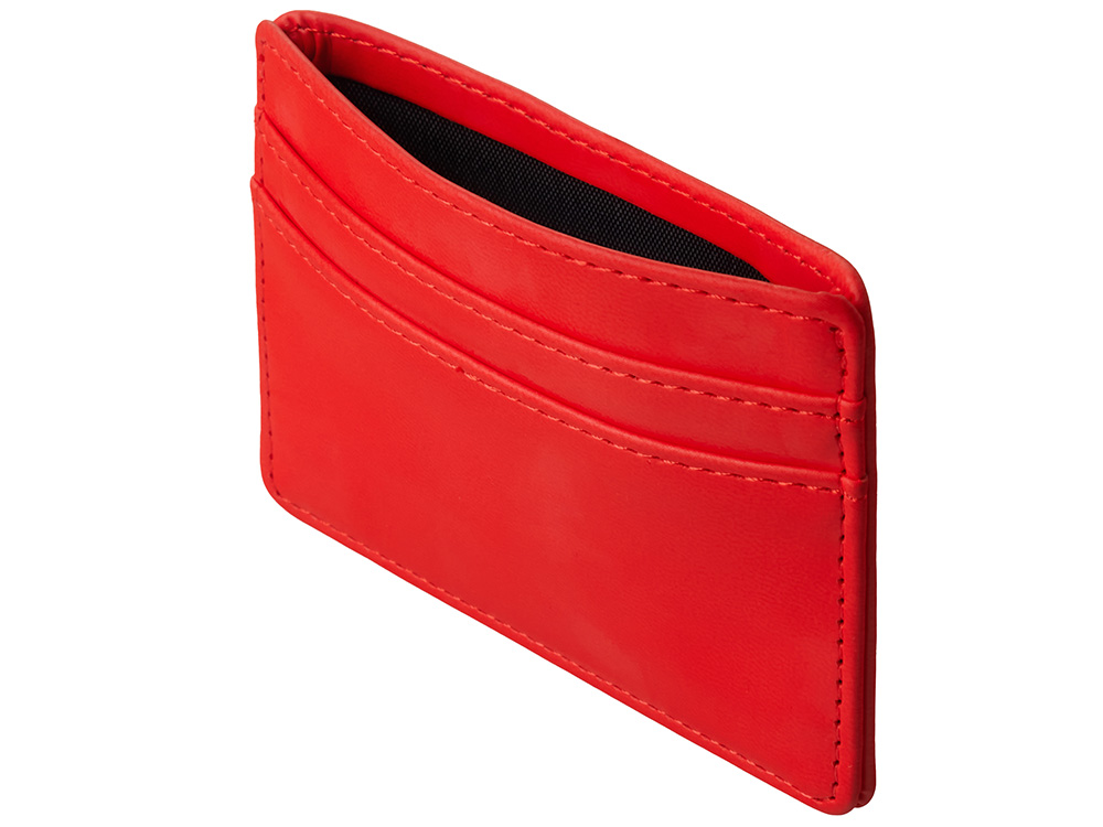 Картхолдер для двух карт и наличных денег с зажимом Crave, красный-5