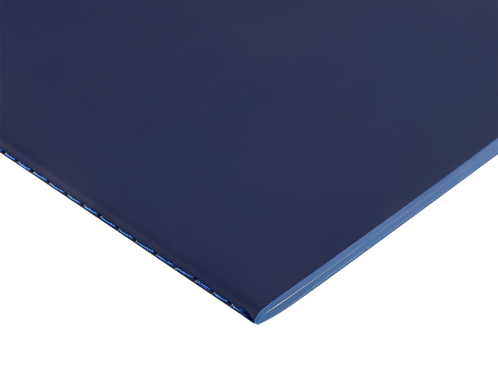 Бизнес-тетрадь А5 Pragmatic Contrast, 40 листов в клетку, темно-синий с синим срезом-1