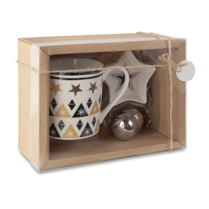 Кружка, мини подставочка, завар, многоцветный-2