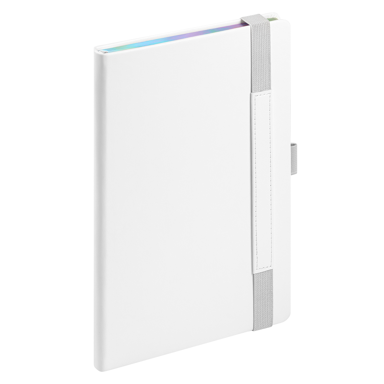 Ежедневник Galaxy недатированный, жесткая обложка, срез голограф. фольга, белый-8