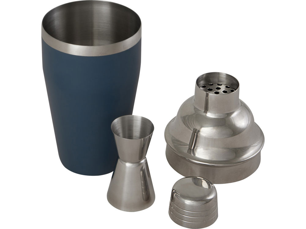 Шейкер для коктейлей Gaudie из переработанной нержавеющей стали, синий ледяной-4