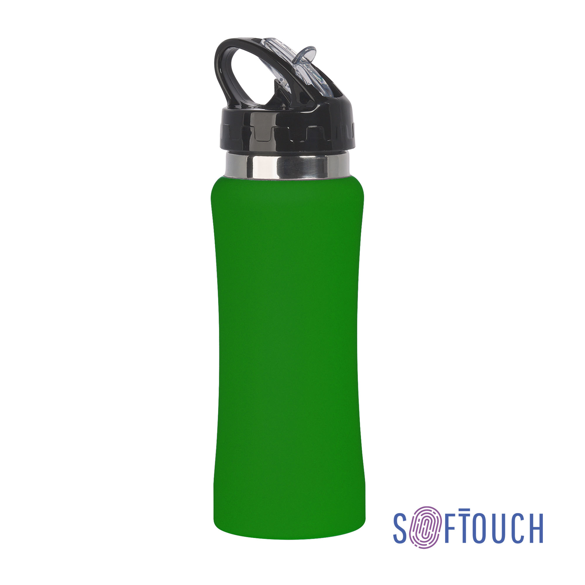 Бутылка для воды "Индиана" 600 мл, покрытие soft touch-0