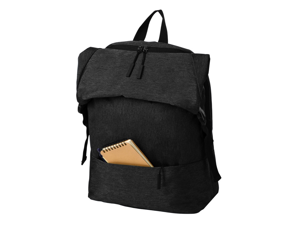 Рюкзак Shed водостойкий с двумя отделениями для ноутбука 15'', черный-4