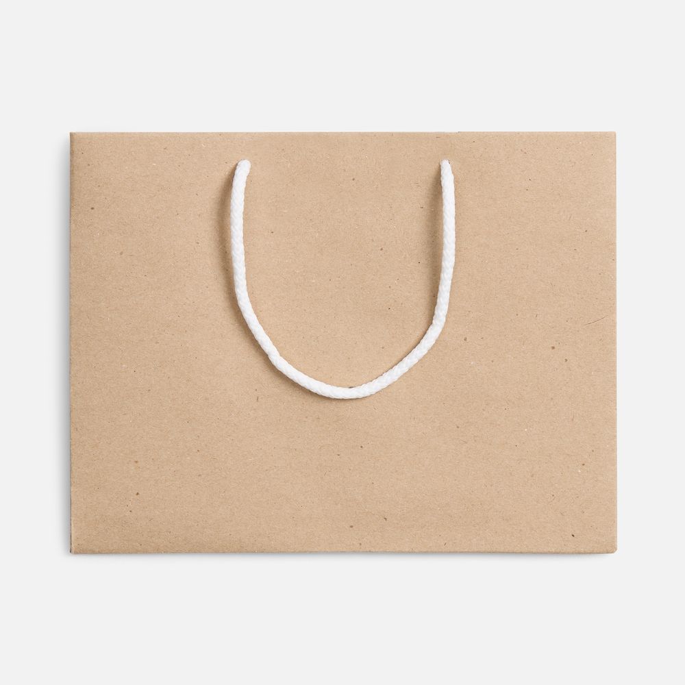 Пакет бумажный Stor, неокрашенный с белыми ручками-1