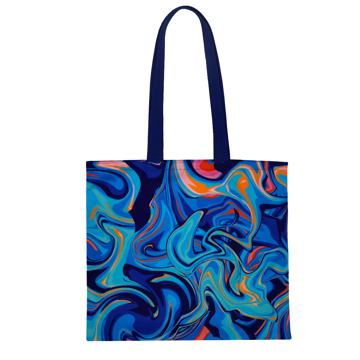 Сумка для покупок Тоут с полноцветной печатью, Синий-1