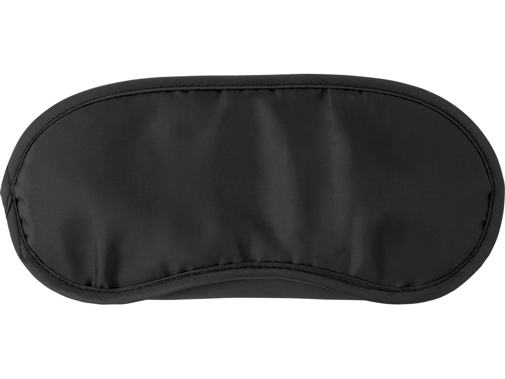 Маска для глаз Travel из нейлона (190T) с двойными резинками, черный-1