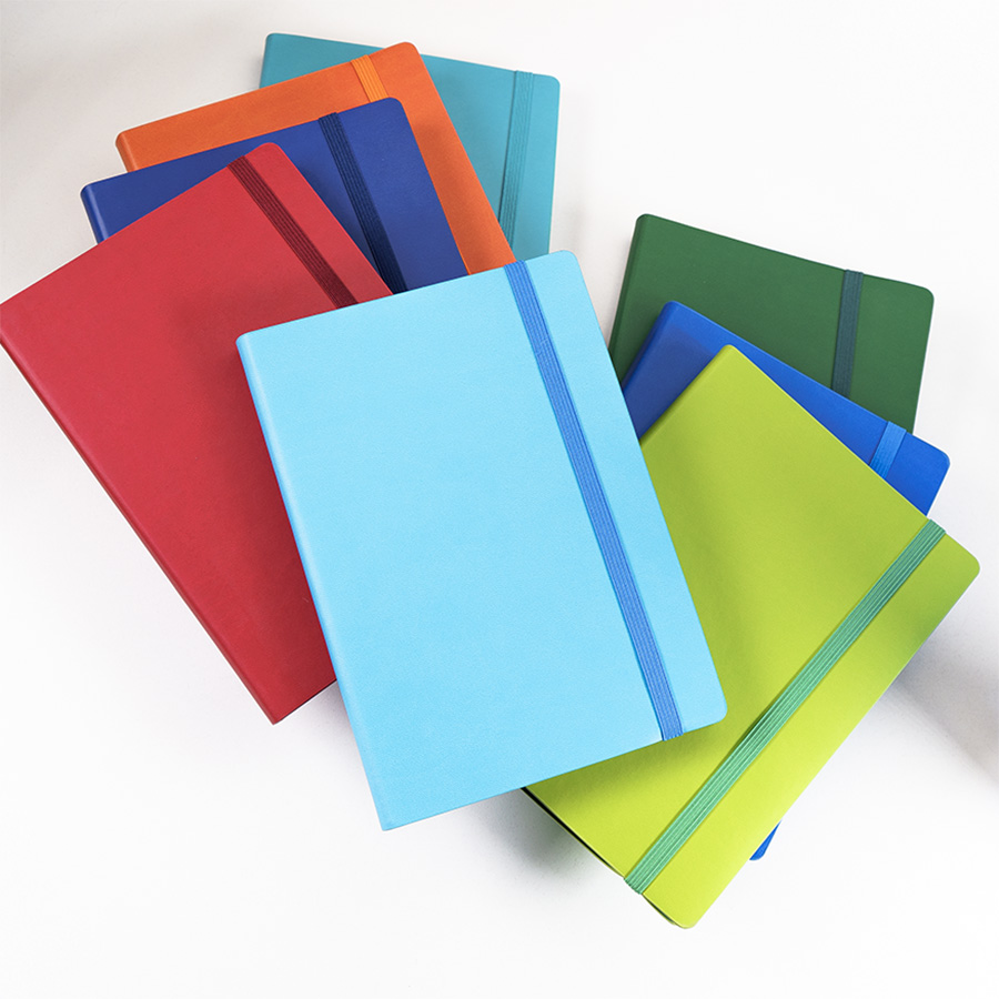 Бизнес-блокнот "RILY", формат А5,  бирюзовый, блок в точку, бирюзовый-5