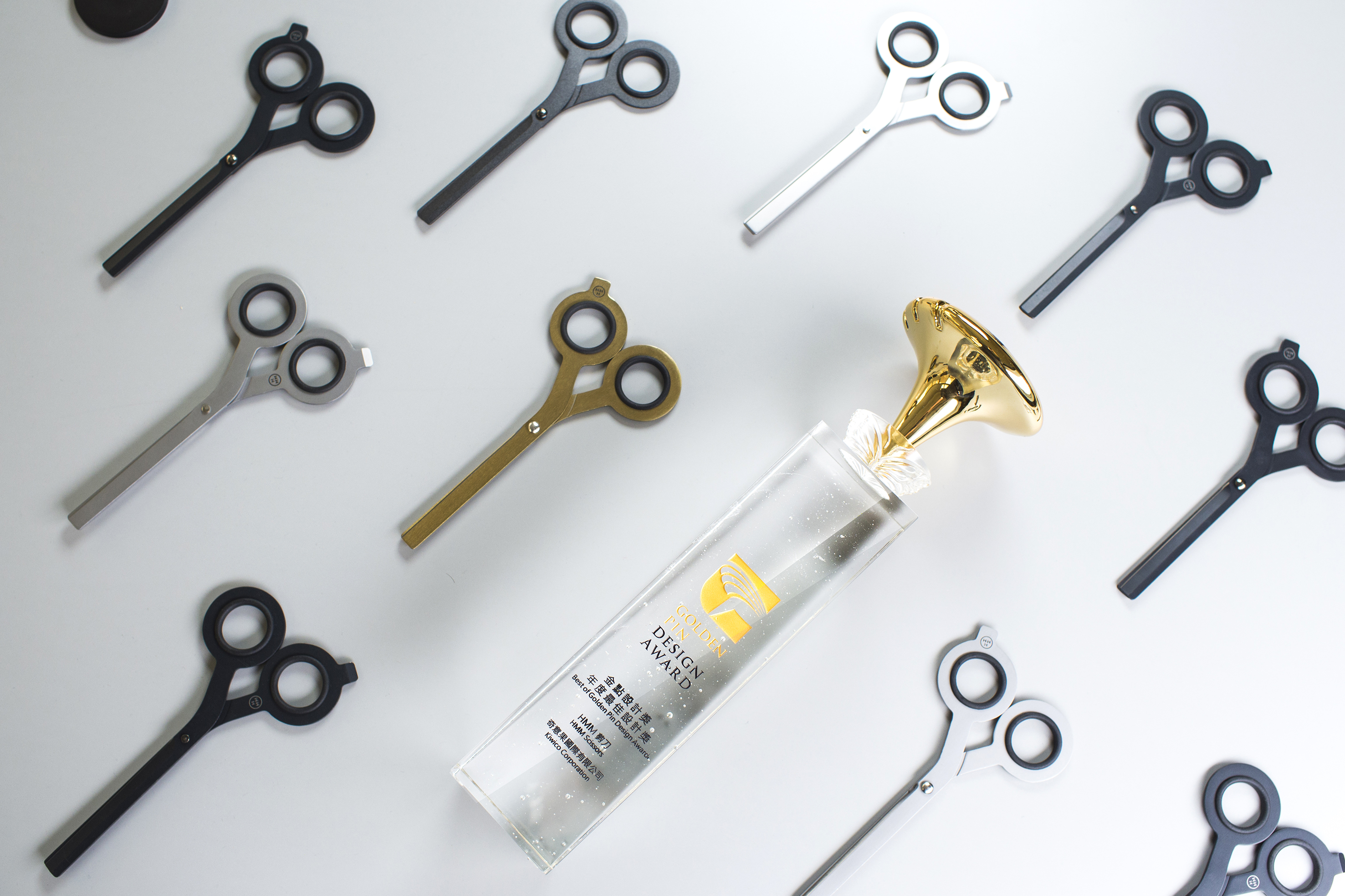 Настольные ножницы на магнитной подставке SCISSORS GOLD золотые-6