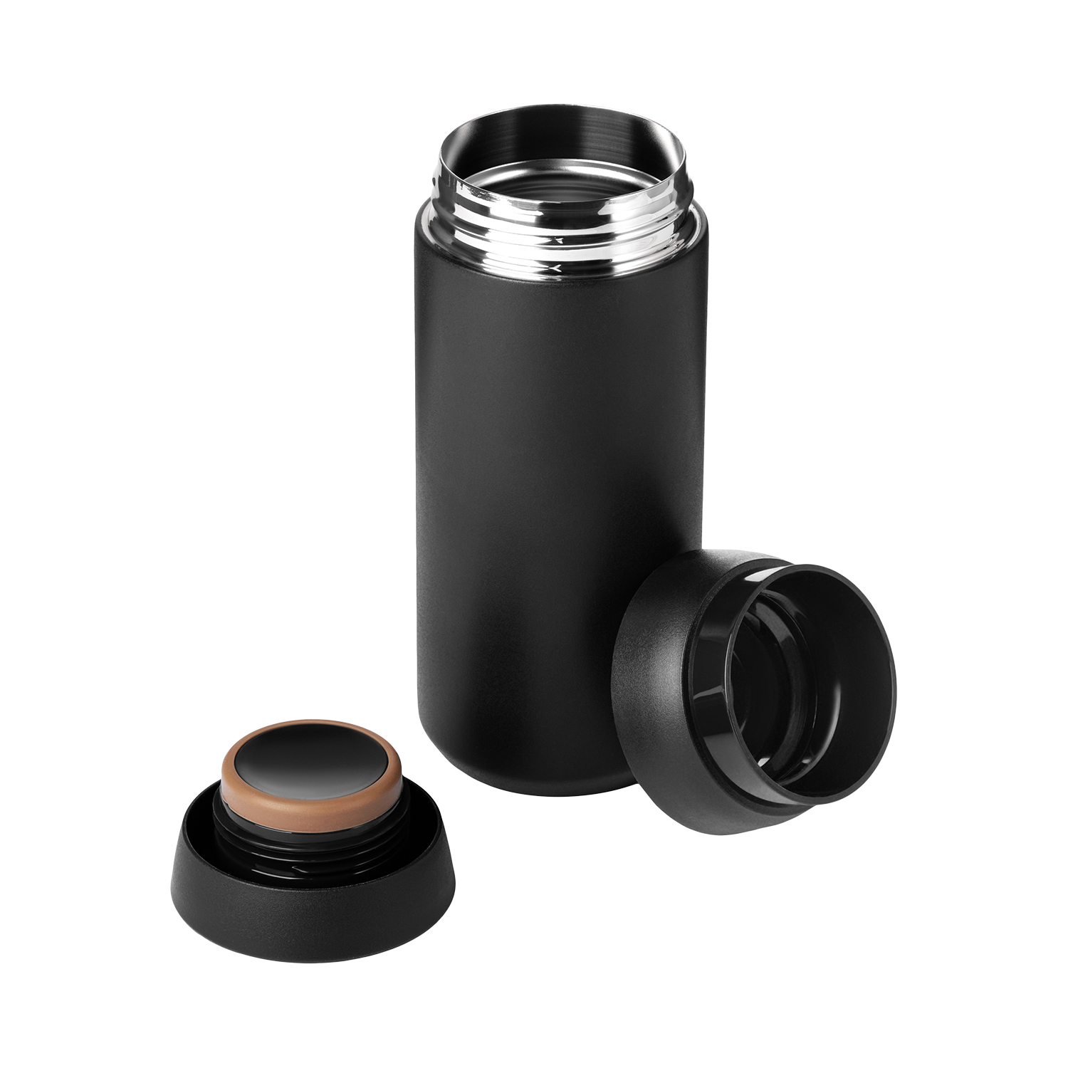 Термобутылка вакуумная герметичная Грейс, черная-2