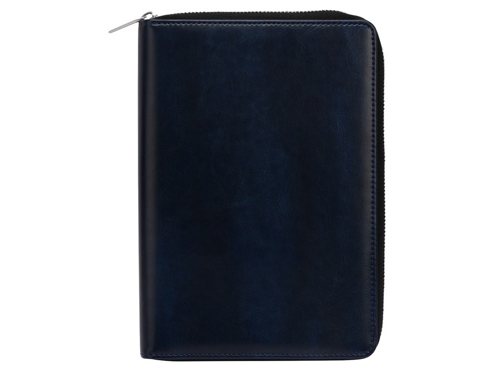 Бизнес-блокнот на молнии А5 Fabrizio, 80 листов, темно-синий-5