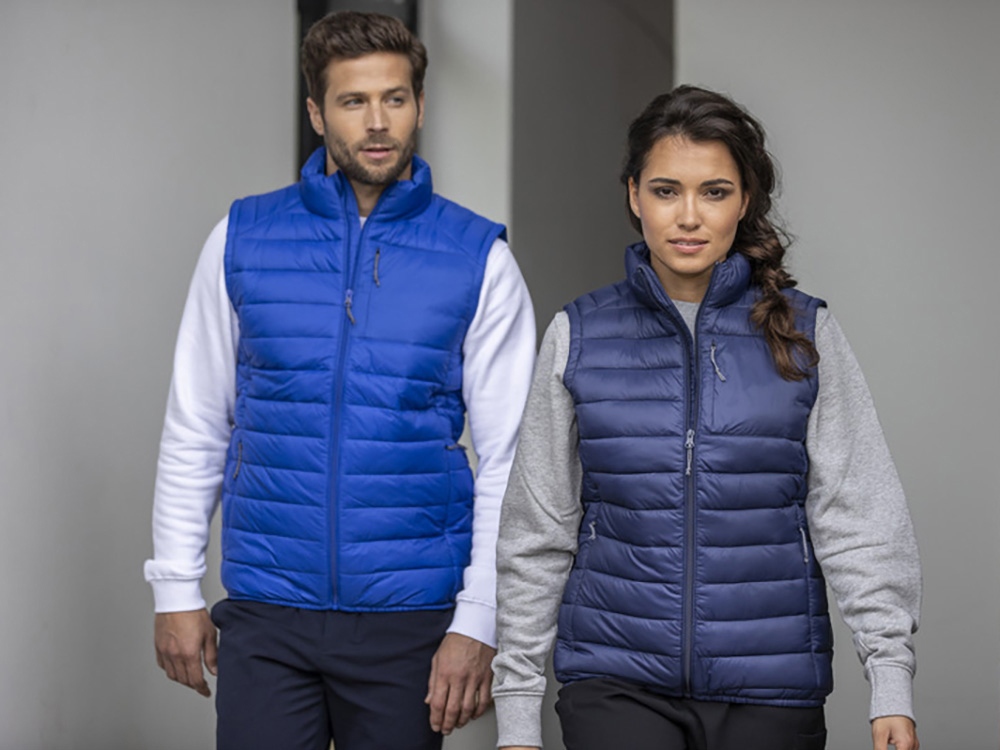 Женский утепленный жилет Pallas  из переработанных материалов по стандарту GRS - Темно - синий-5