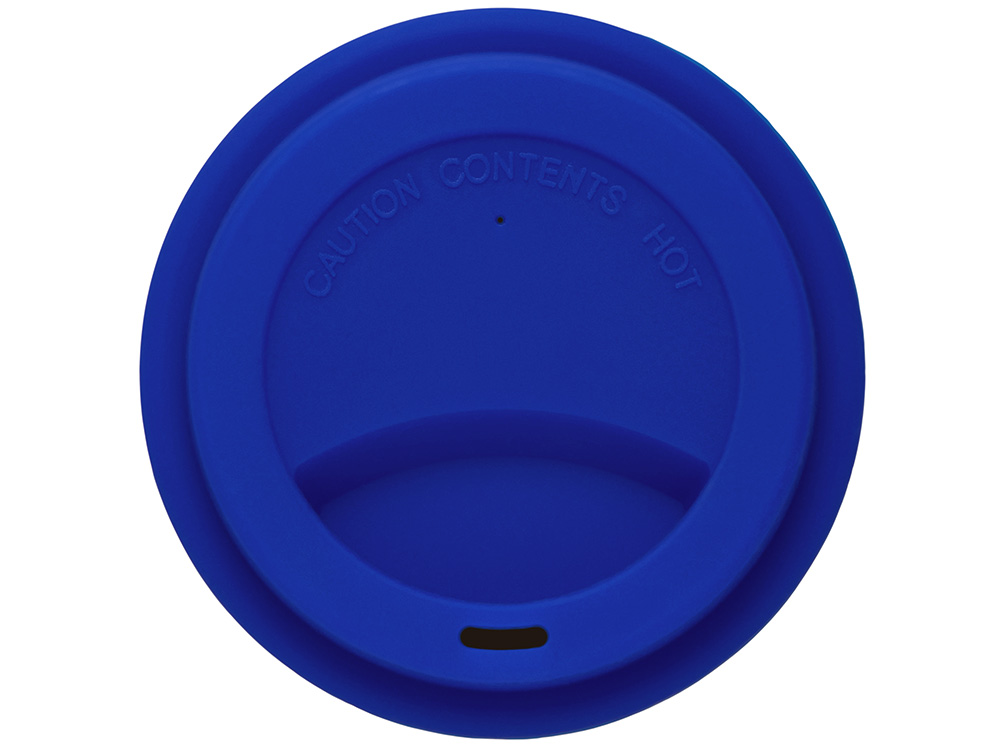 Стакан с силиконовой крышкой Cafe, темно-синий-3