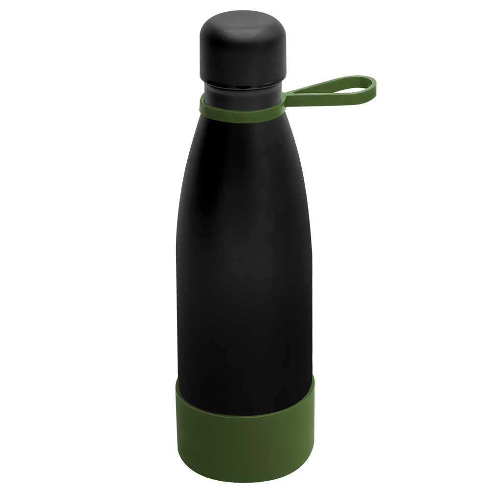 Термобутылка герметичная вакуумная Olivia To Go, Чёрный/хаки-0