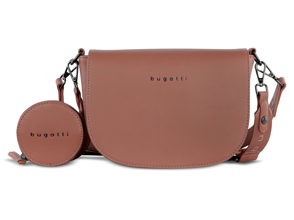 Сумка наплечная женская BUGATTI Almata, с кошельком, абрикосовая, полиуретан, 27х6х18,5 см-1