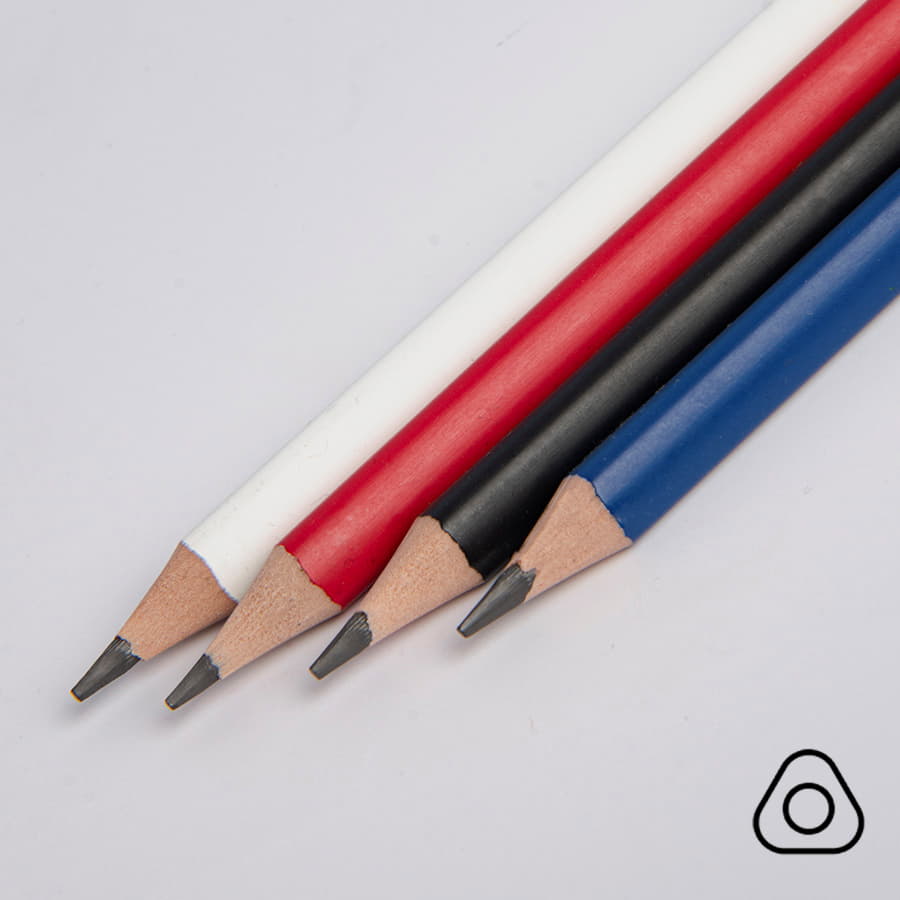 Карандаш чернографитный трехгранный TRINITY , красный-1