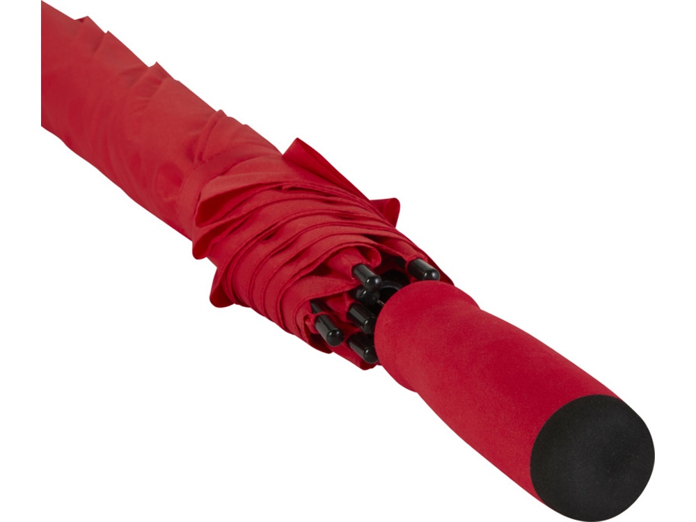 Зонт трость 23 Niel из переработанного ПЭТ-пластика, полуавтомат - Красный-4