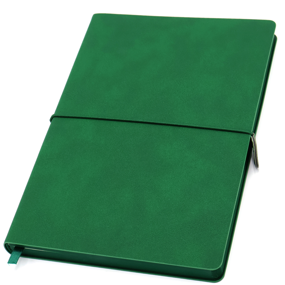 Ежедневник A5 недатированный Massimo в мягком переплёте, Темно-зеленый-0