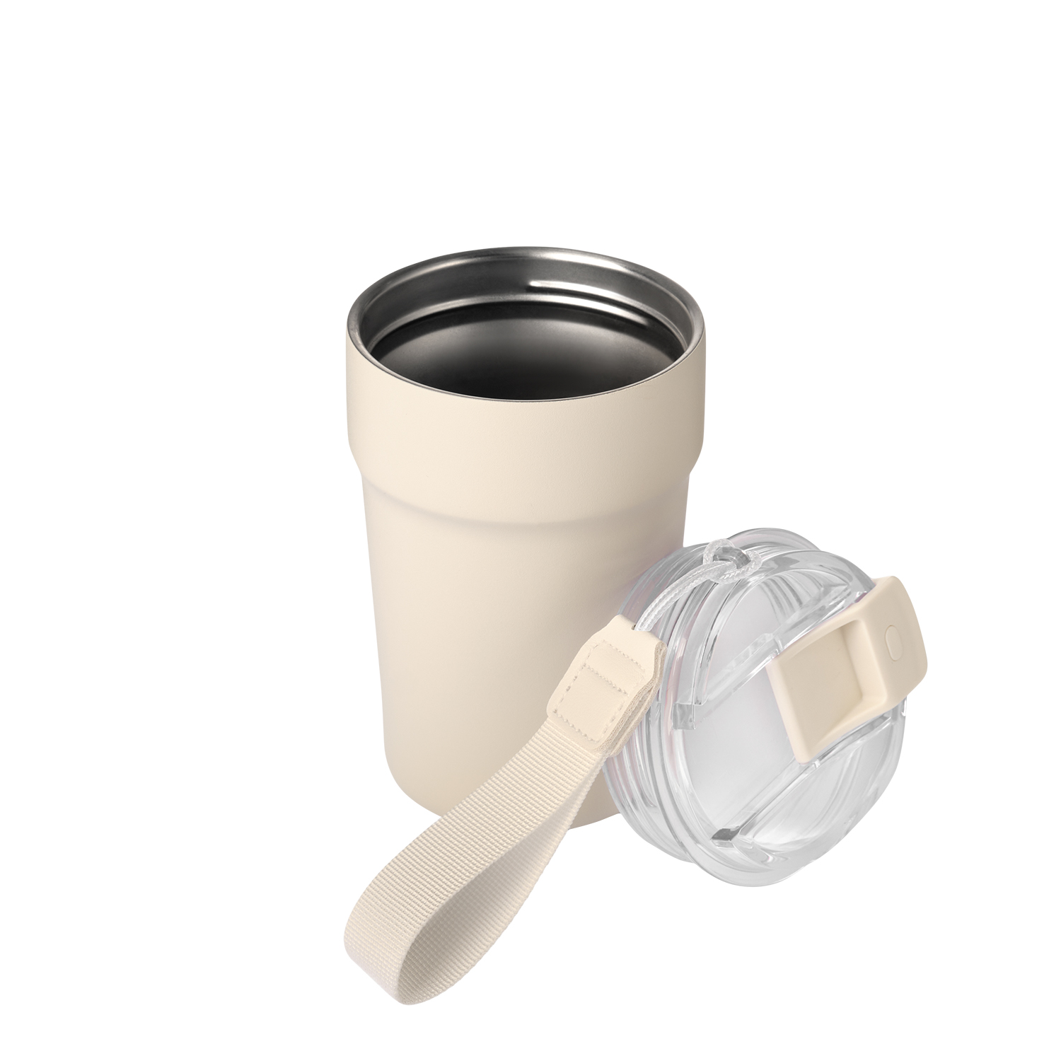 Термокружка вакуумная Монако (Monaco), бежевый-2