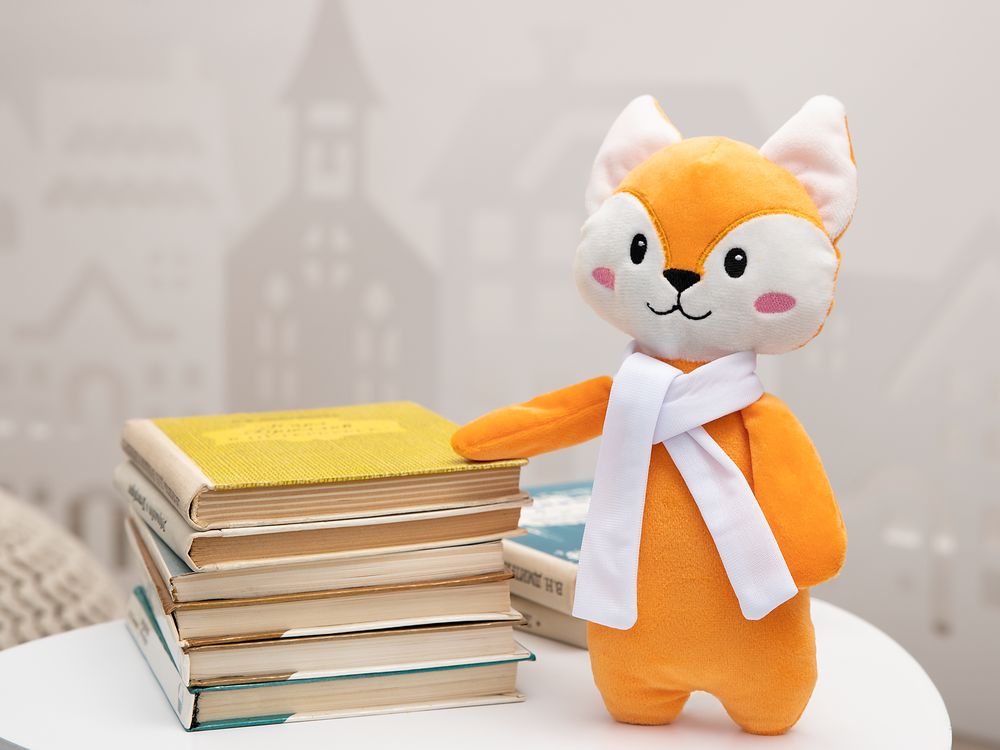 Мягкая игрушка Beastie Toys, лисенок с белым шарфом-2