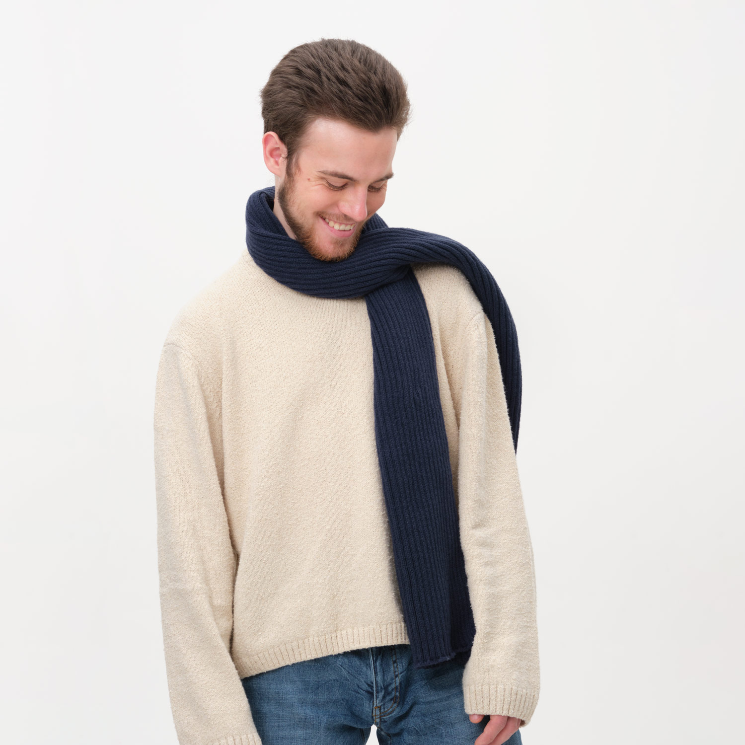 Шарф Форгес (Forges) вязаный, синий-1