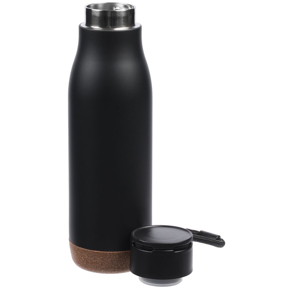 Термобутылка Steady, черная-1