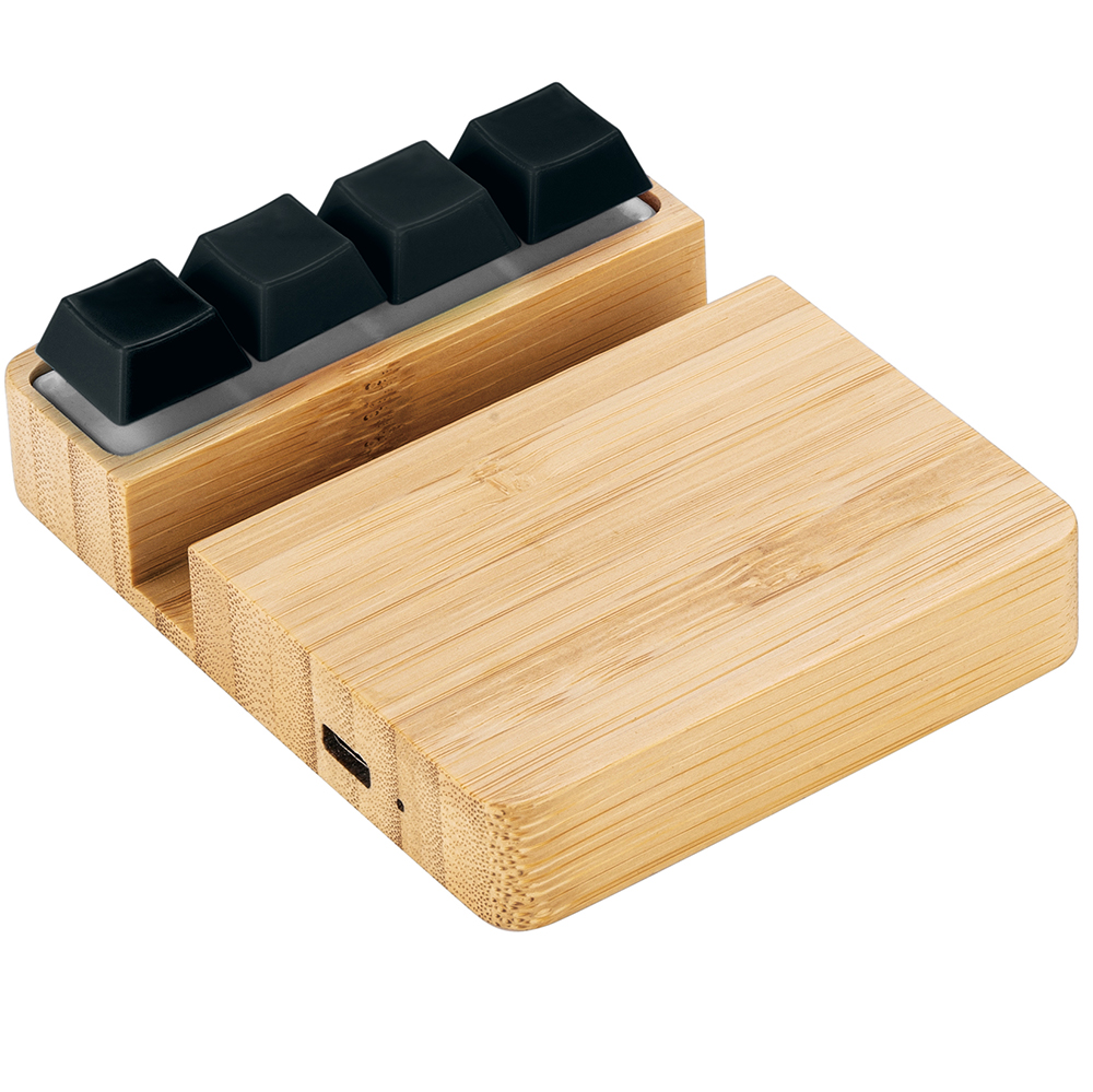 Беспроводное зарядное устройство ClickPad (10W) в виде подставки для телефона, Чёрный-0
