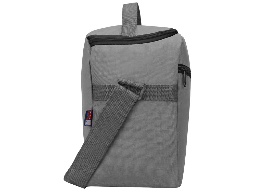 Изотермическая сумка-холодильник Classic c контрастной молнией, серый/черный-5