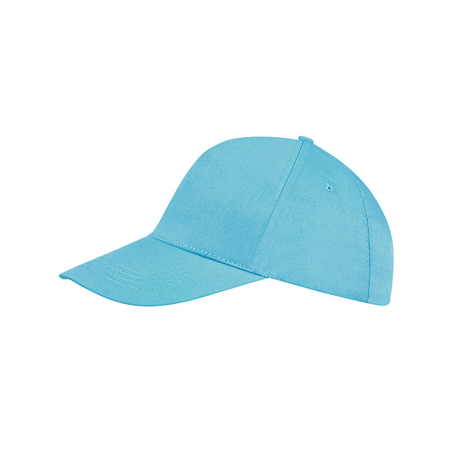 Бейсболка BUZZ, 5 клиньев, застежка на липучке, бирюзовый-0