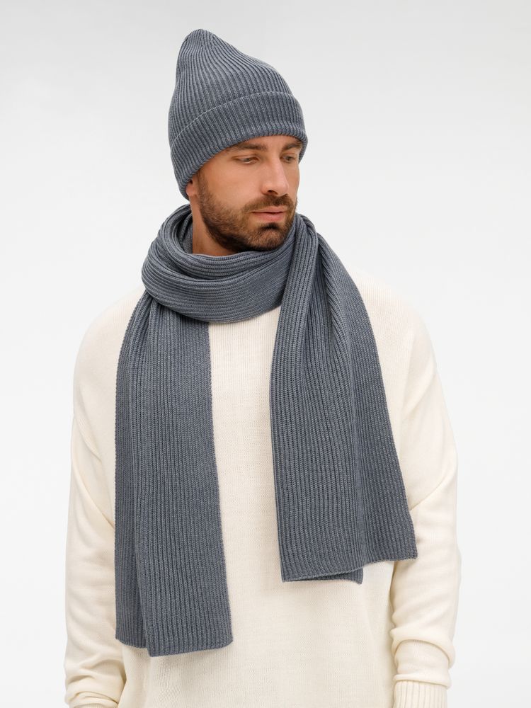 Шапка Nobilis Mono, серая (стальная)-4