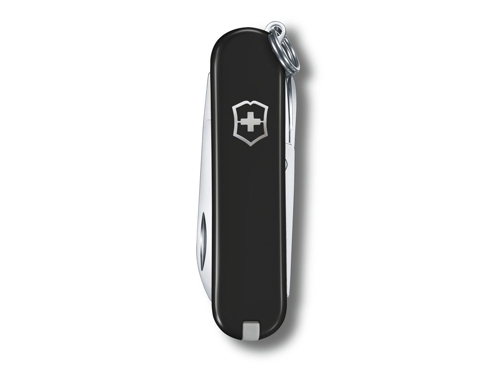 Нож-брелок VICTORINOX Classic SD Colors Dark Illusion, 58 мм, 7 функций, чёрный-1