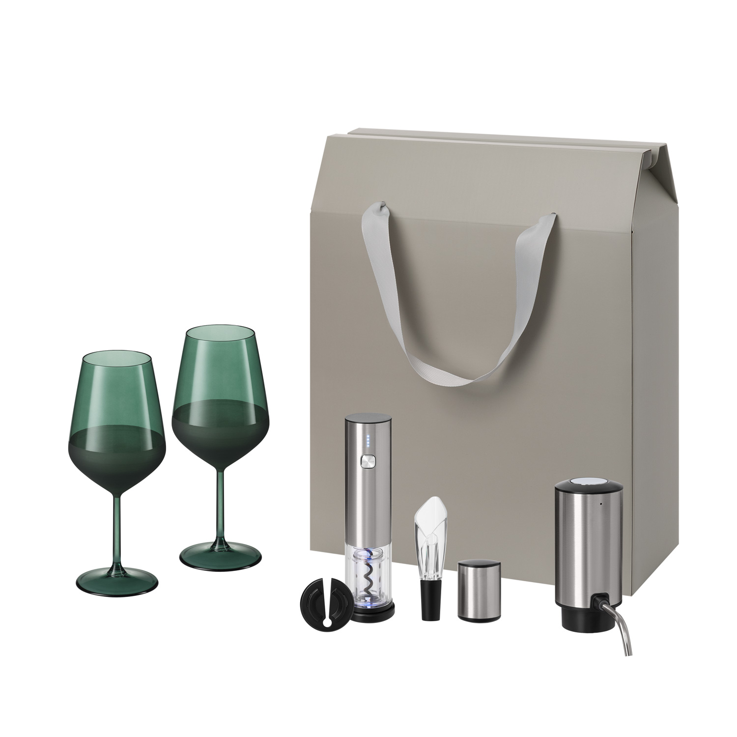 Подарочный набор Emerald, Vintaro, Dante (2 бокала + набор для вина + аэратор)-0