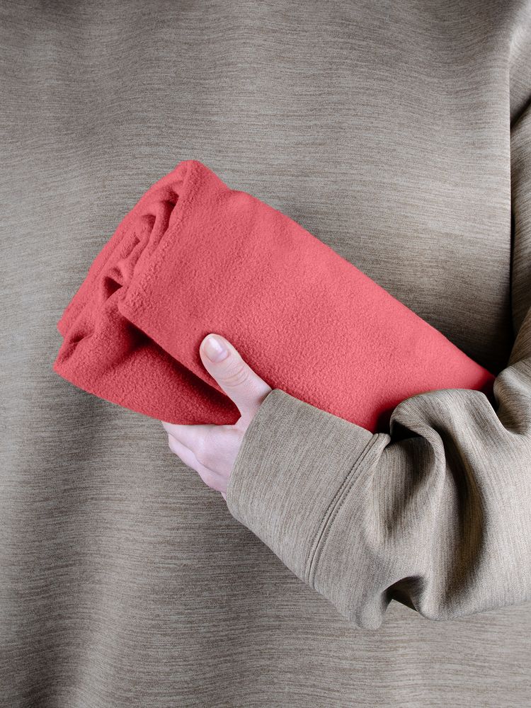 Флисовый плед Warm&Peace, розовый (коралловый)-2