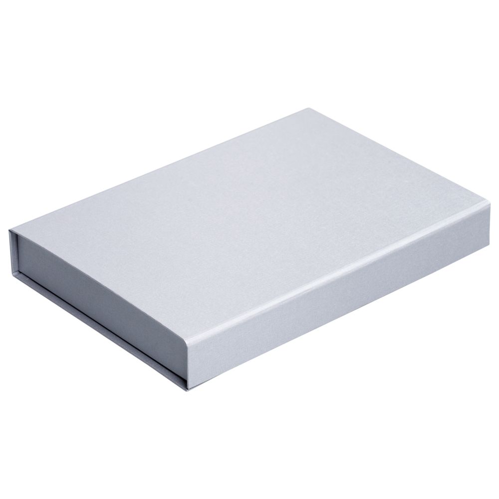 Коробка Silk с ложементом под ежедневник 15х21 см и ручку, ver.2, серая-1