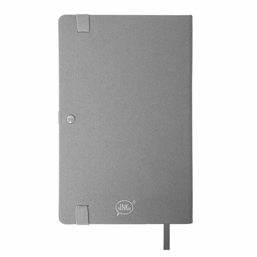 Бизнес-блокнот OXI, A5, серый, твердая обложка, RPET, в линейку, серый-2