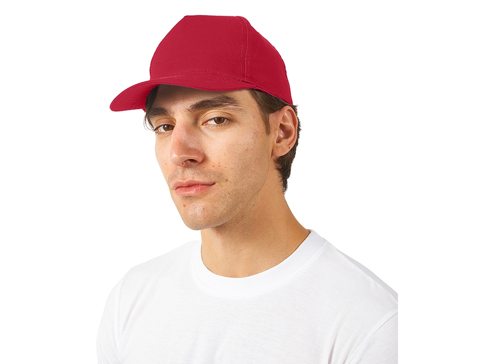 Бейсболка Memphis 5-ти панельная 165 гр, красный-1