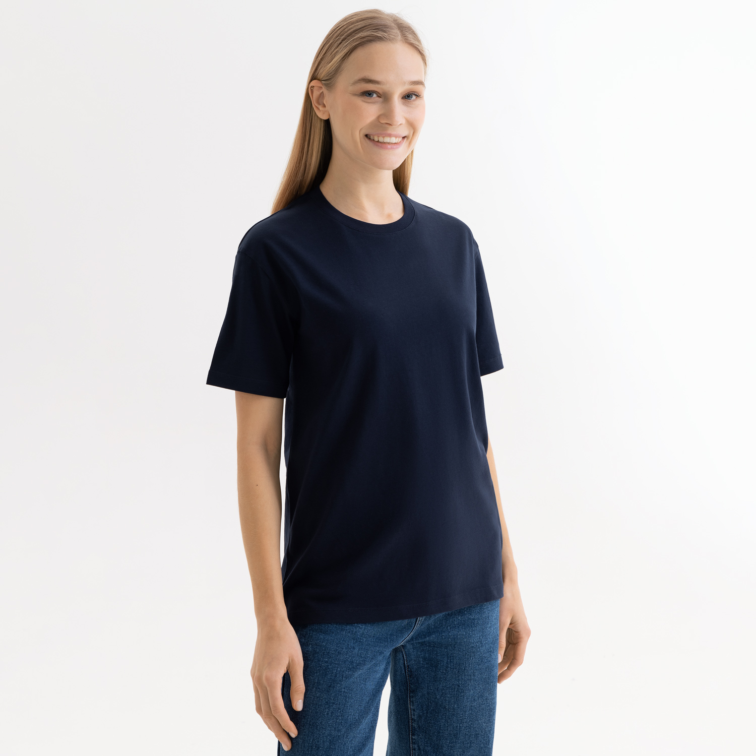 Футболка унисекс KRIS, 150 гр., темно-синяя-1