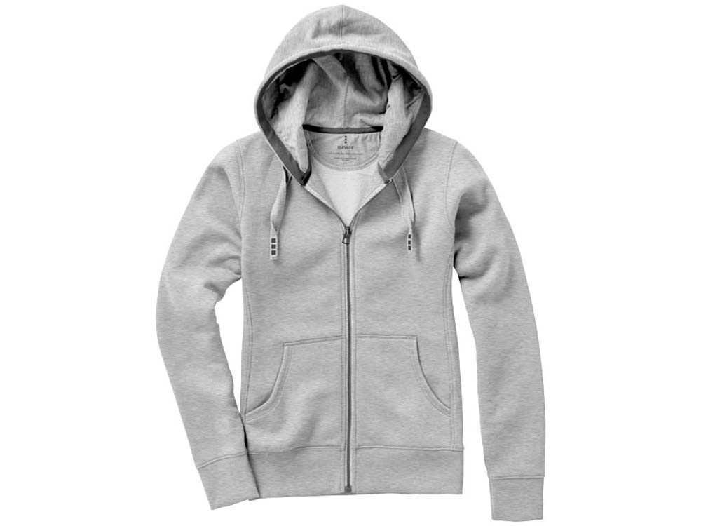 Толстовка Arora женская с капюшоном, серый меланж-11