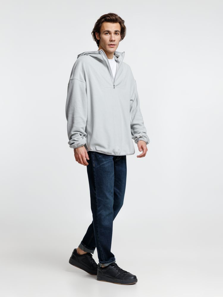 Анорак флисовый унисекс Fliska, светло-серый-4