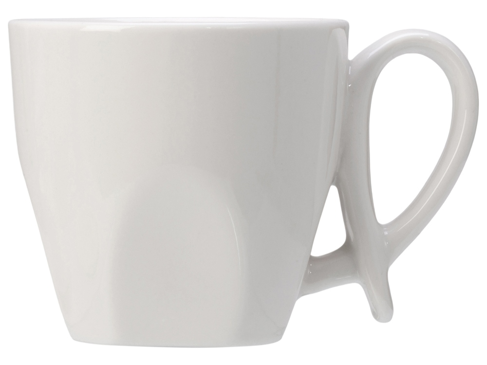 Кофейная пара с бамбуковым блюдцем Mandy, белый-1