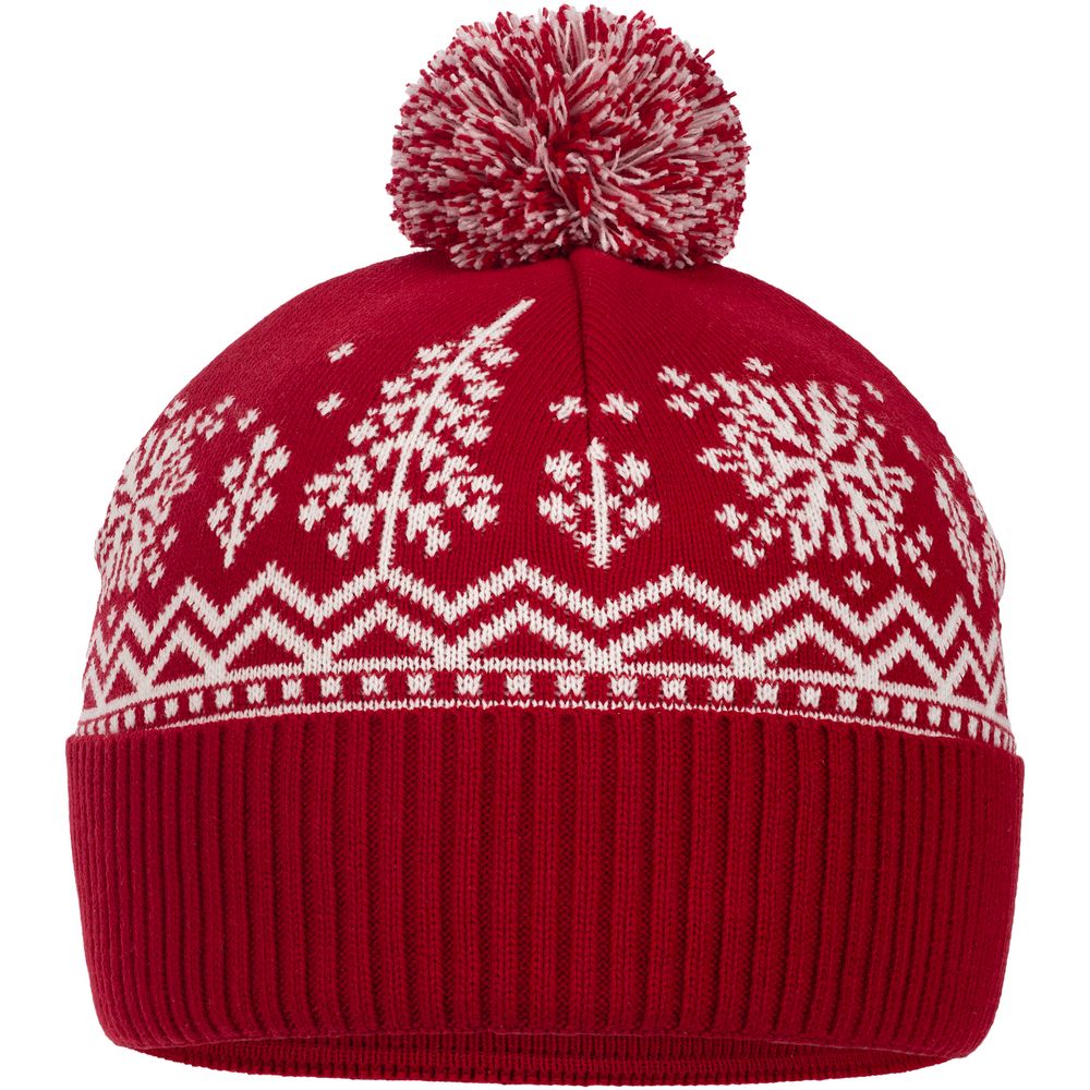 Шапка Elnik, красная с молочно-белым-1