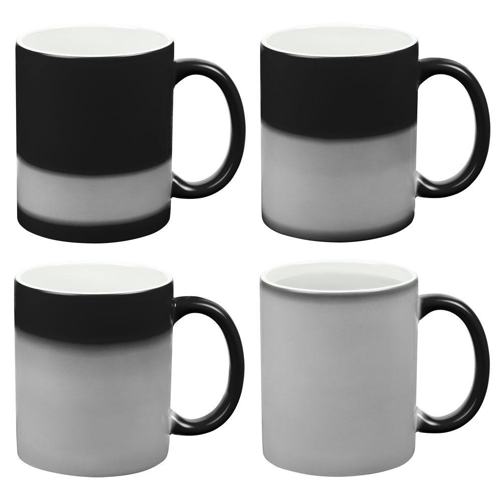 Кружка «Хамелеон», ver.2, матовая , черная-2