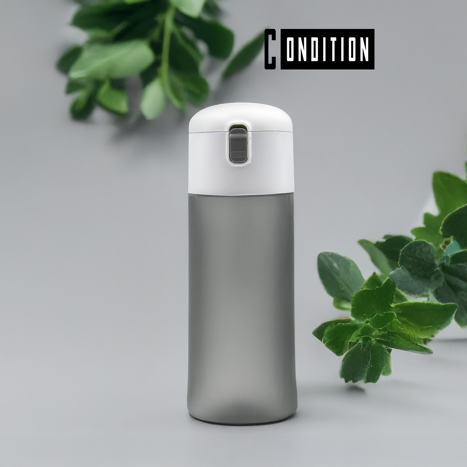 Бутылка для воды AqualityMate (серый)-0