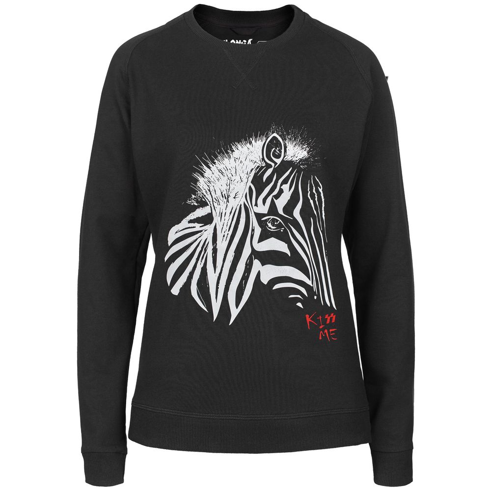 Толстовка женская «Арт-рокстар. Kiss Me», черная-1