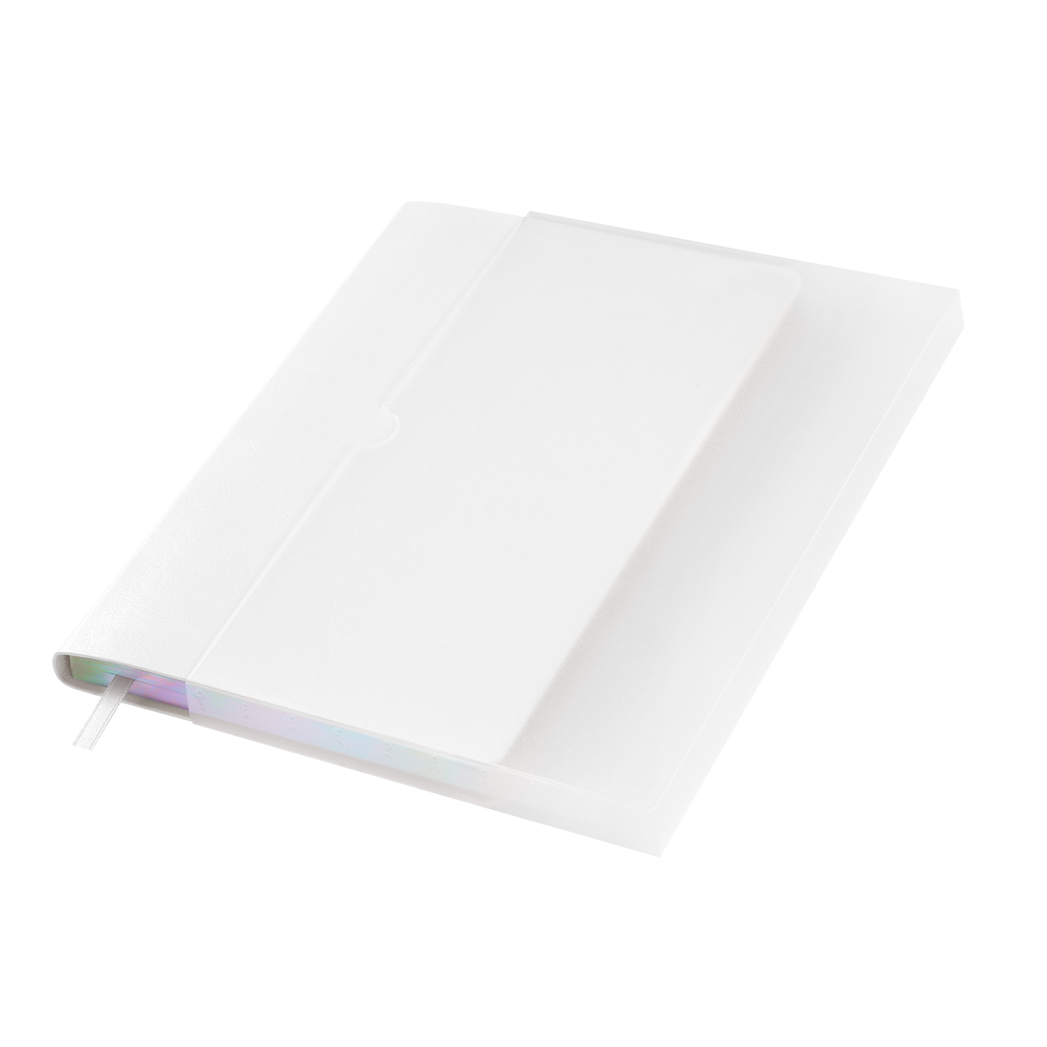 Ежедневник Galaxy недатированный, гибкая обложка, срез голограф. фольга, белый-9