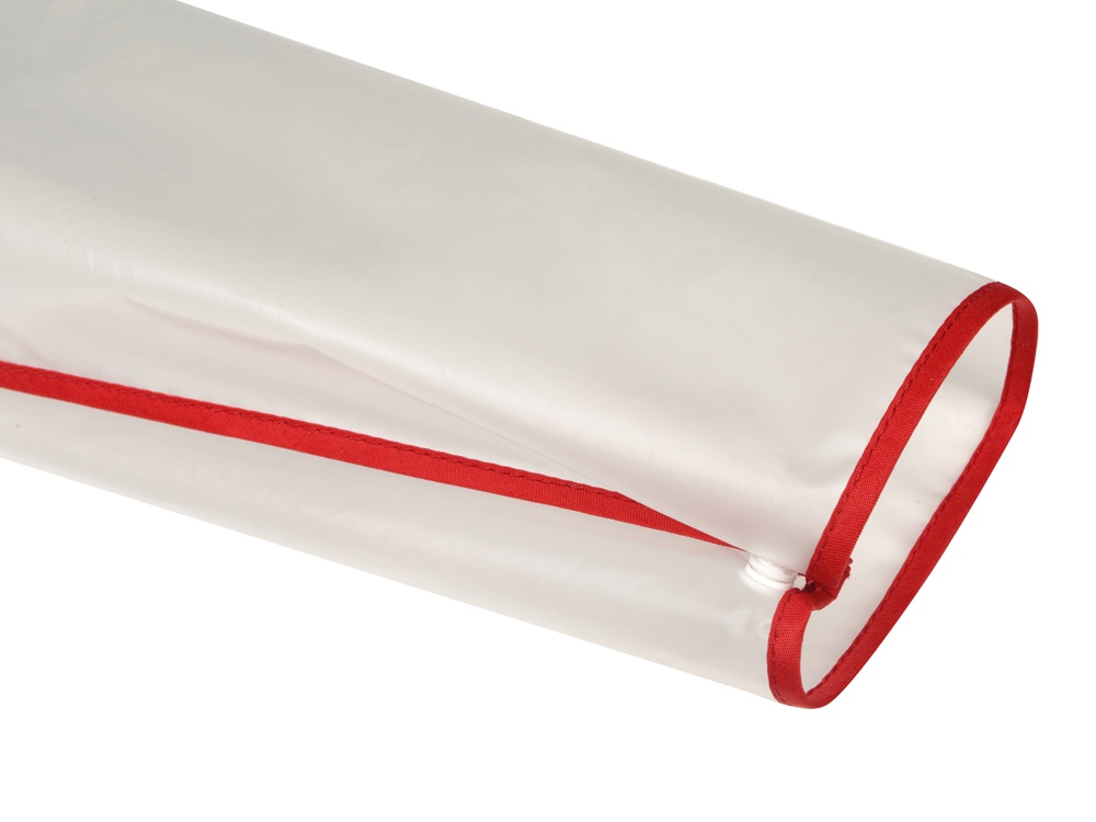 Дождевик Providence, прозрачный/красный с чехлом-3